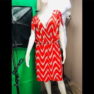 Dress   Women’s XL.   Burnt orange & silvery beige